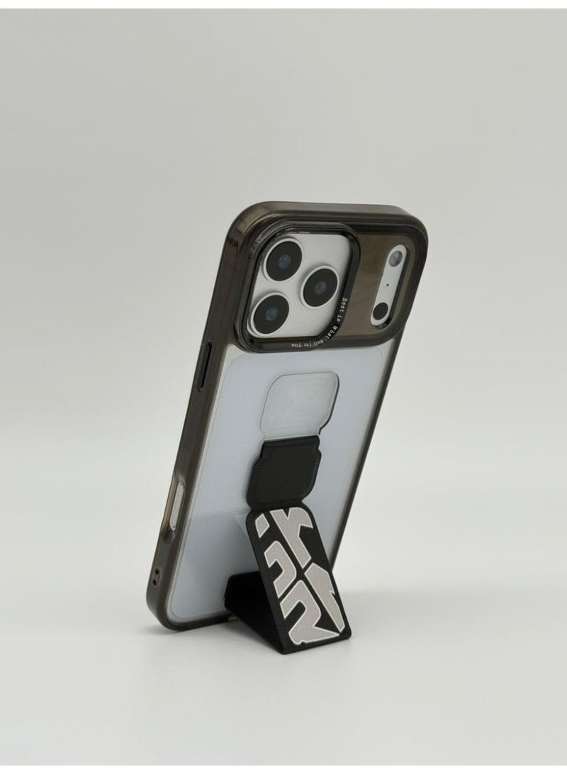 عام Mocome Premium Kickstand Case for iPhone 17 Pro – Slim Shockproof Protective Cover with Integrated Pull-Down Stand & Magnetic Compatibility - Image 3